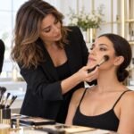 Docente e allieve durante una dimostrazione di trucco professionale: immagine illustrativa